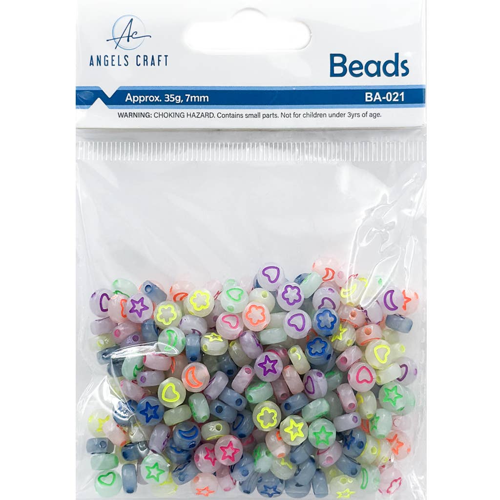 Acrylic Bead - Luminous Star, Flower, Moon, Heart
