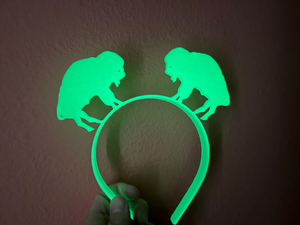 3qty GLOW Standing Buffalo Headbands - Glow in the Dark!