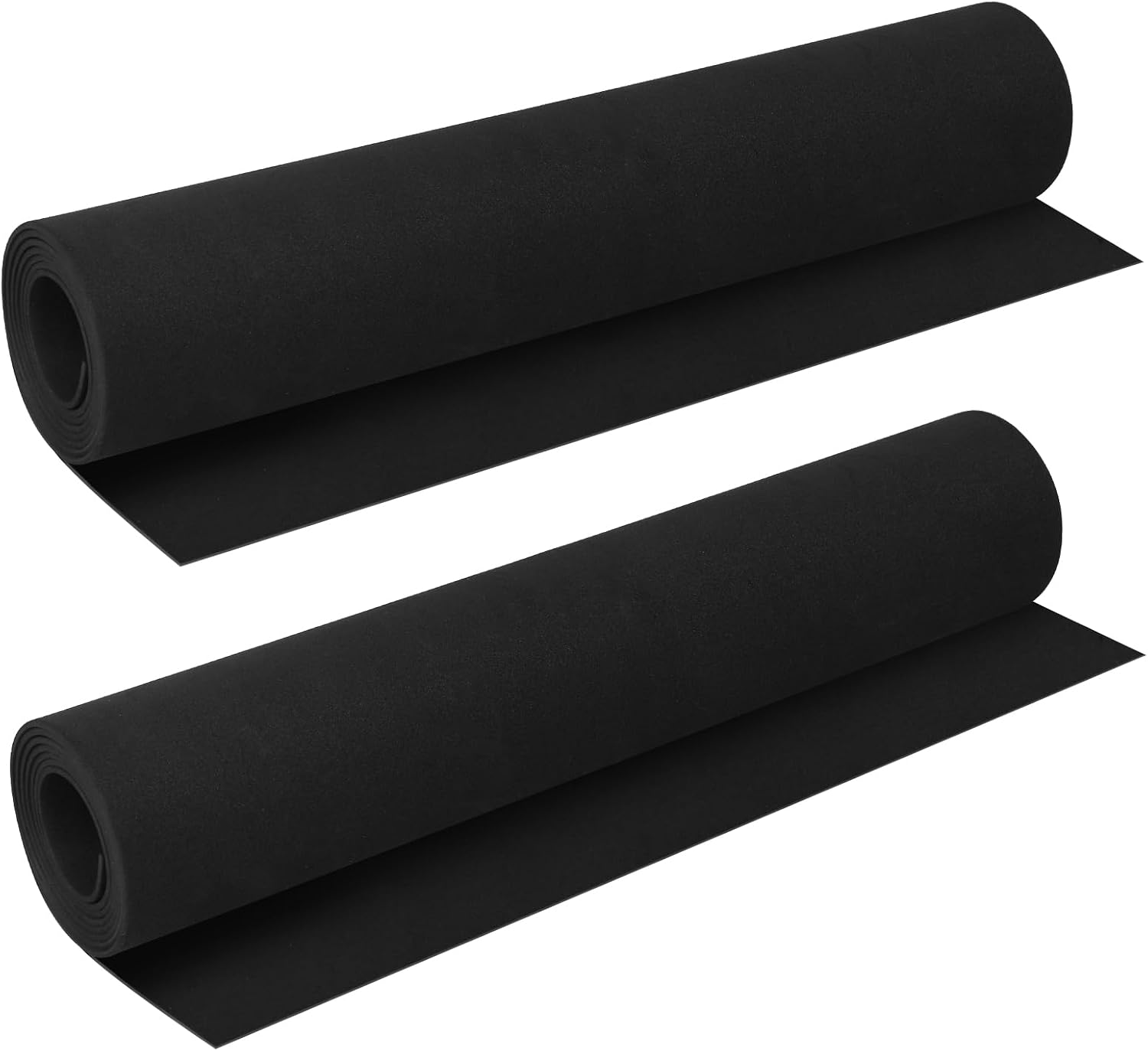 2 Pack EVA Foam 2mm, 49 x 13.5in Black EVA Cosplay Foam Roll Large