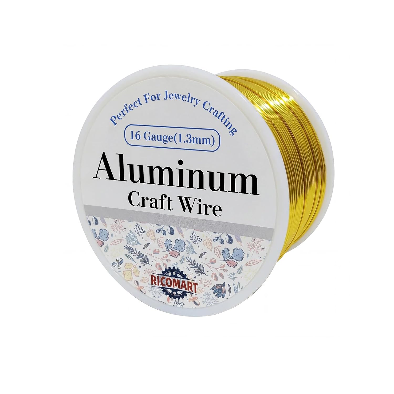 16 Gauge Aluminum Craft Wire Gold 180FT 1.3mm, Jewelry Making, Flexible Bendable Armature Wire
