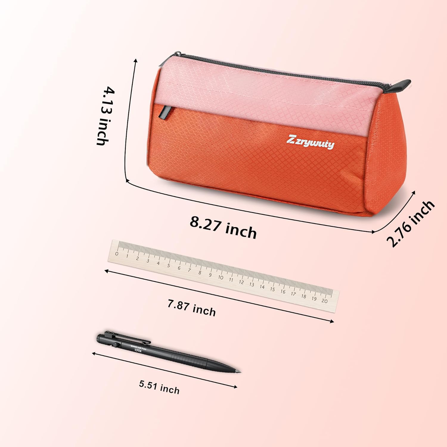 Pencil Case, Large Capacity Art Pouch with 3 Compartments, Waterproof Case