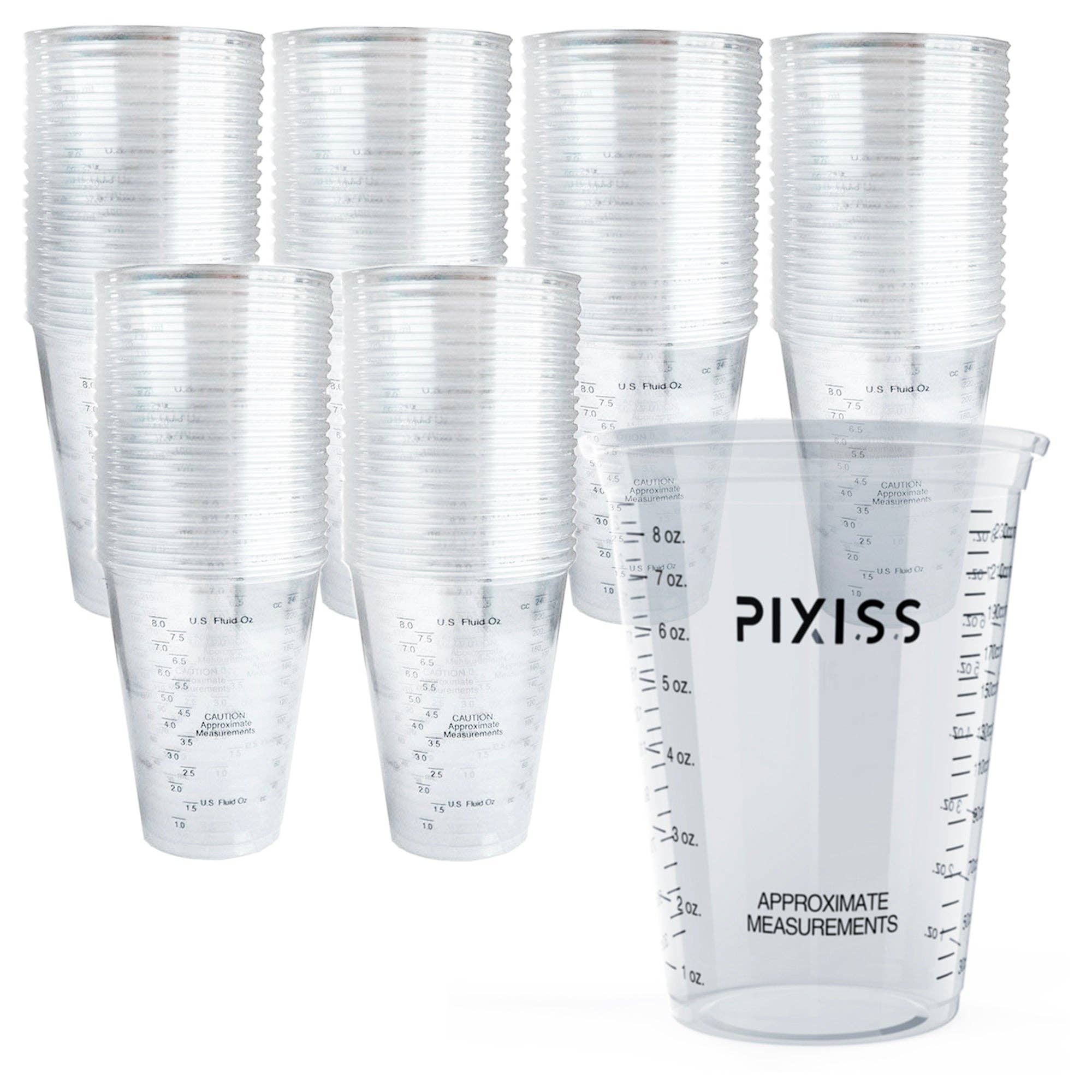 PIXISS Disposable Mixing & Measuring Cups - 10oz. 50qty