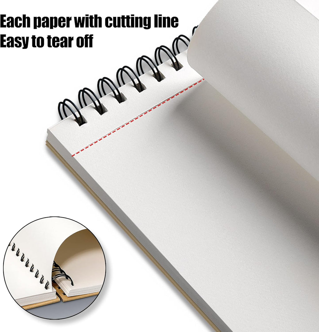 8" x 11.6" Sketch Book, 60 Sheets Top Spiral Bound Sketchbook, Acid-Free 160 GSM Drawing Paper,Art Sketch Pad