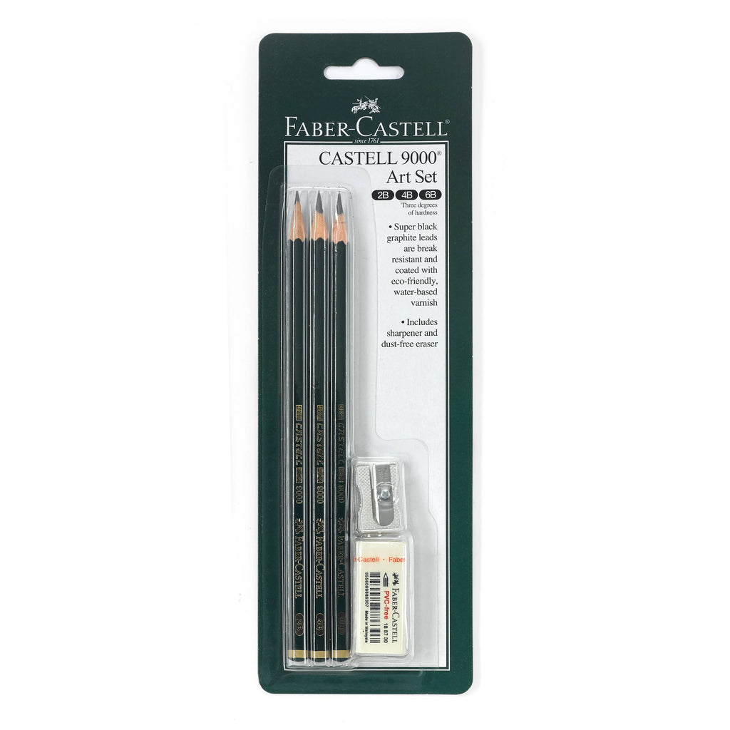 Castell 9000 Graphite Pencils, Art Set 2B, 4B, 6B Pencils