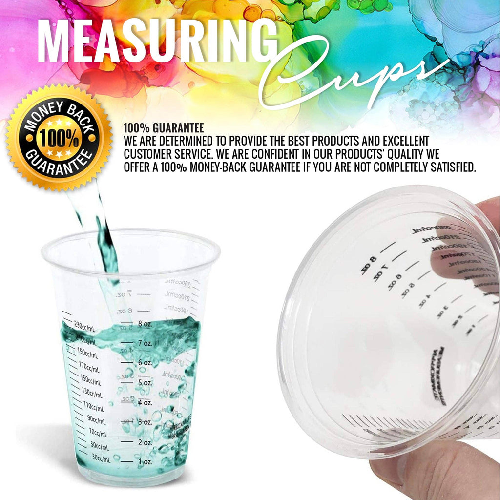 PIXISS Disposable Mixing & Measuring Cups - 10oz. 50qty