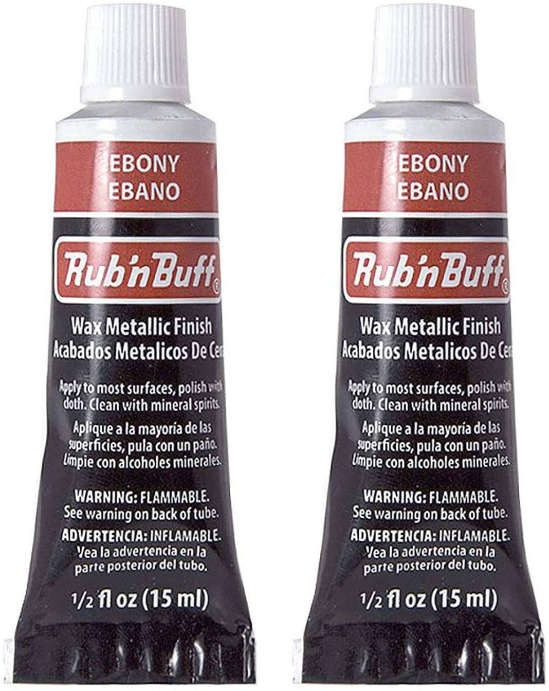 Rub 'n Buff The Original Wax Metallic Finish (Ebony) 2 pcs