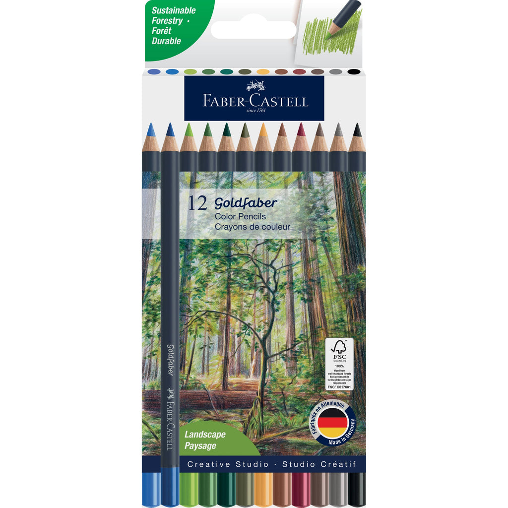 Goldfaber Color Pencils, Box of 12 Landscape