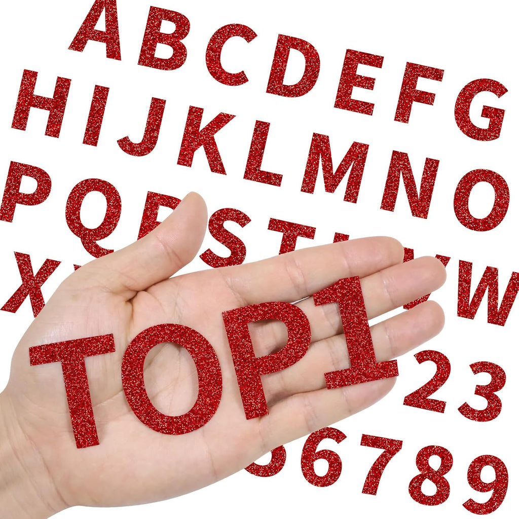 108 Pieces Iron on Letters - Red